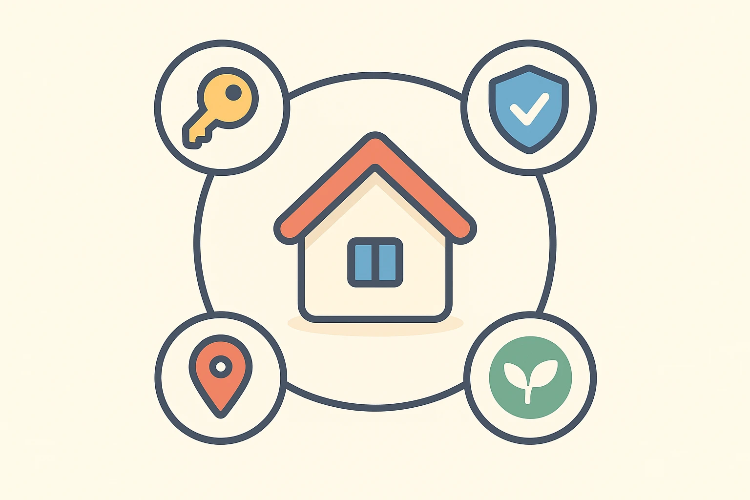 Foundational multi-generational design principles: private suites, shared spaces, flexible rooms, and accessibility.